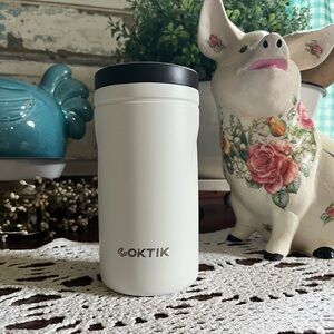 Oktik White Insulated Beverage Holder